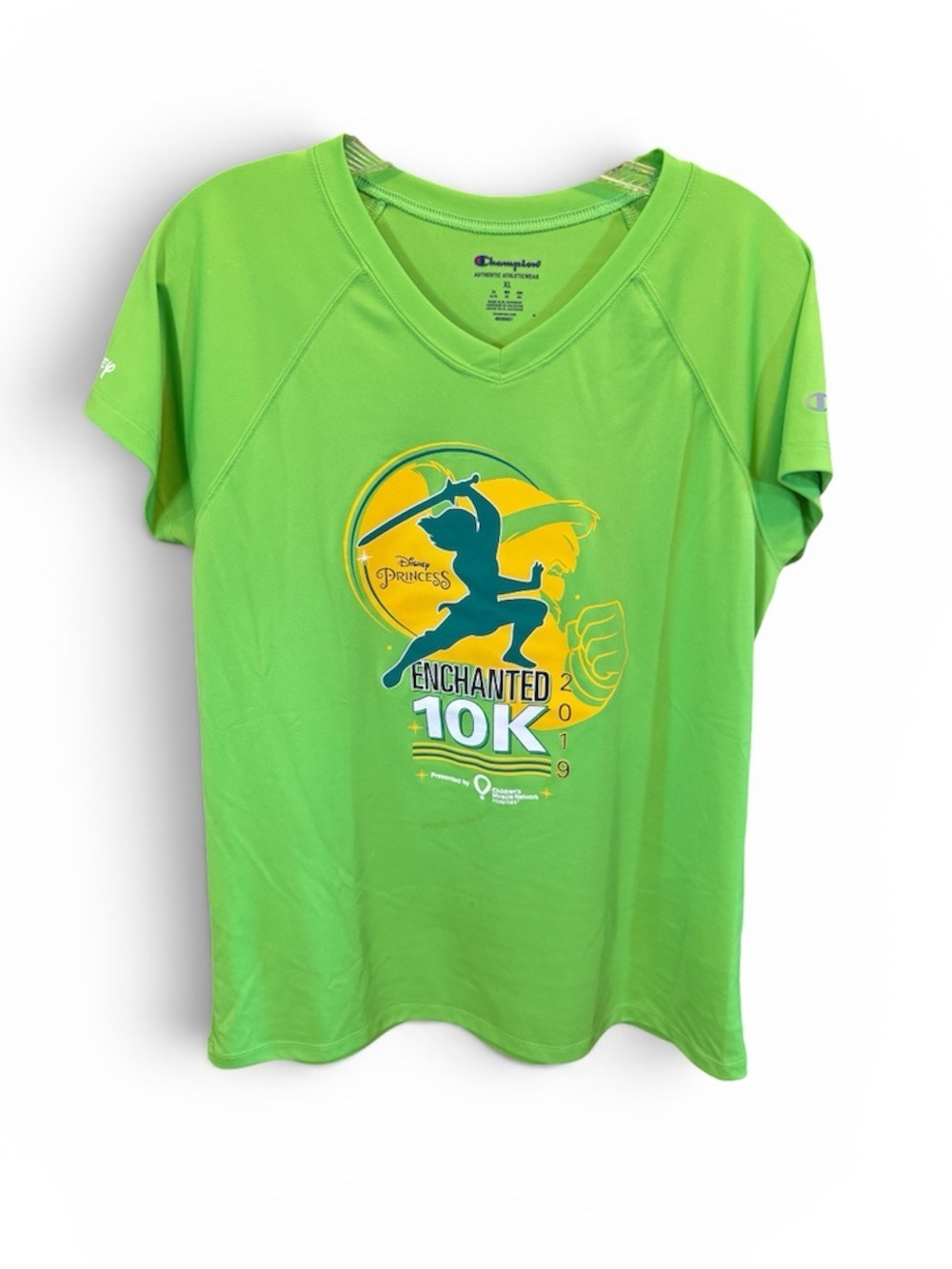 Champion Bright Green Enchanted 10K Graphic Tee